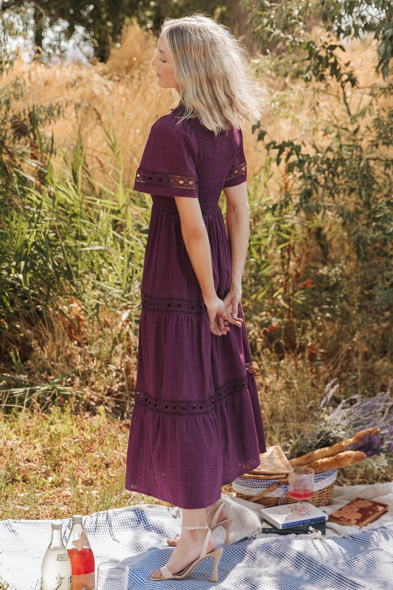 Loveland Geo Lace Maxi Dress | Baltic Born Mulberry
