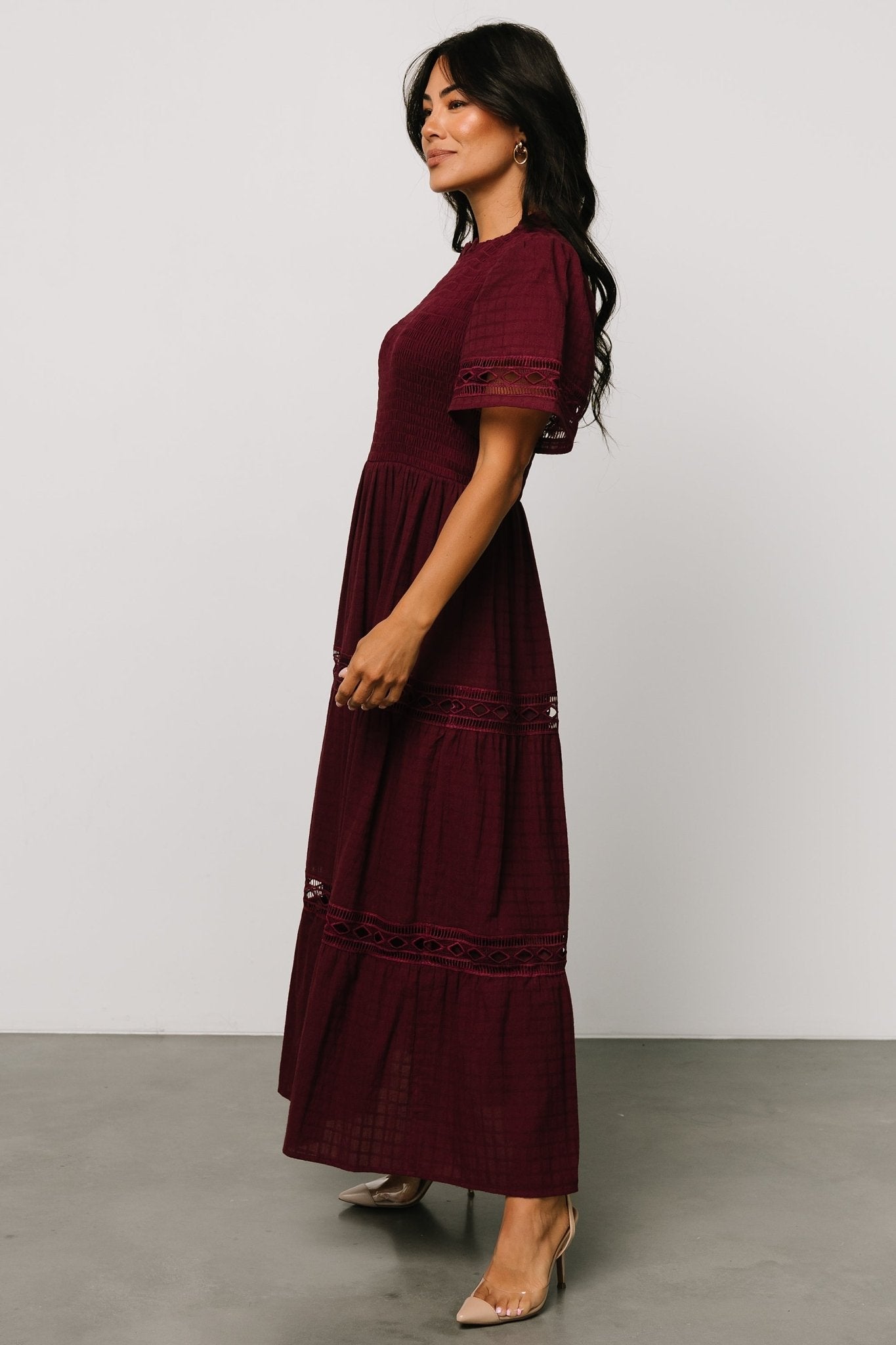Loveland Geo Lace Maxi Dress | Baltic Born Mulberry