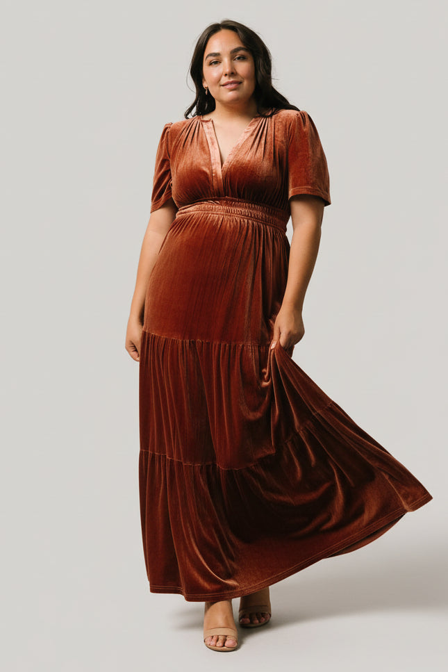 Artemis Velvet Maxi Dress | Baltic Born Dark Spice