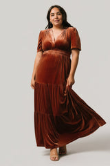 Artemis Velvet Maxi Dress | Baltic Born Dark Spice