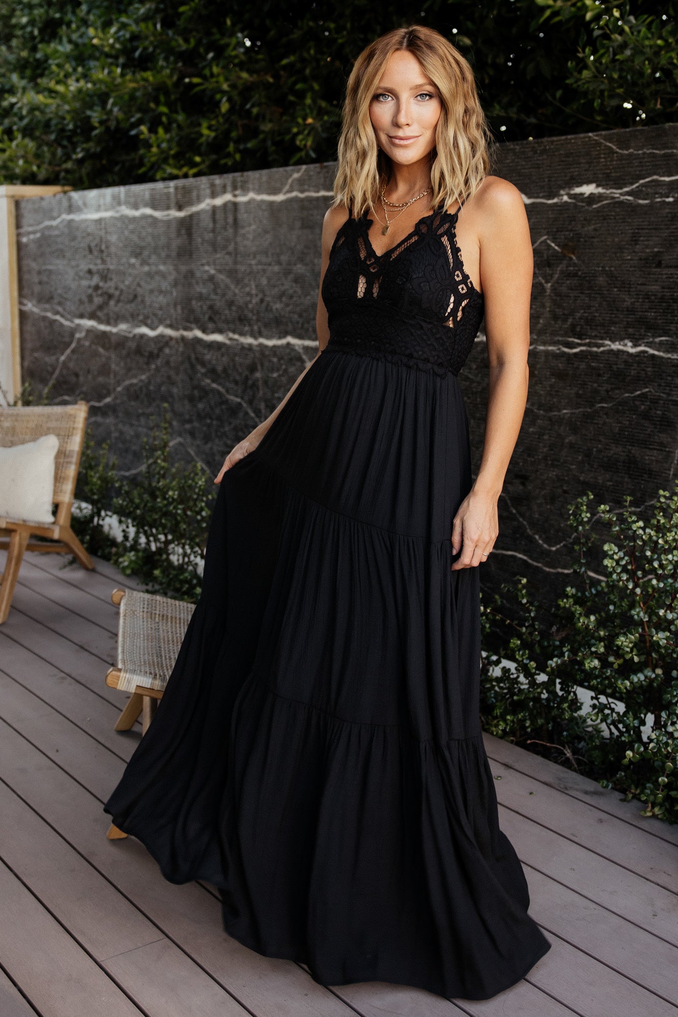 Summerlin Lace Top Maxi Dress | Baltic Born Black