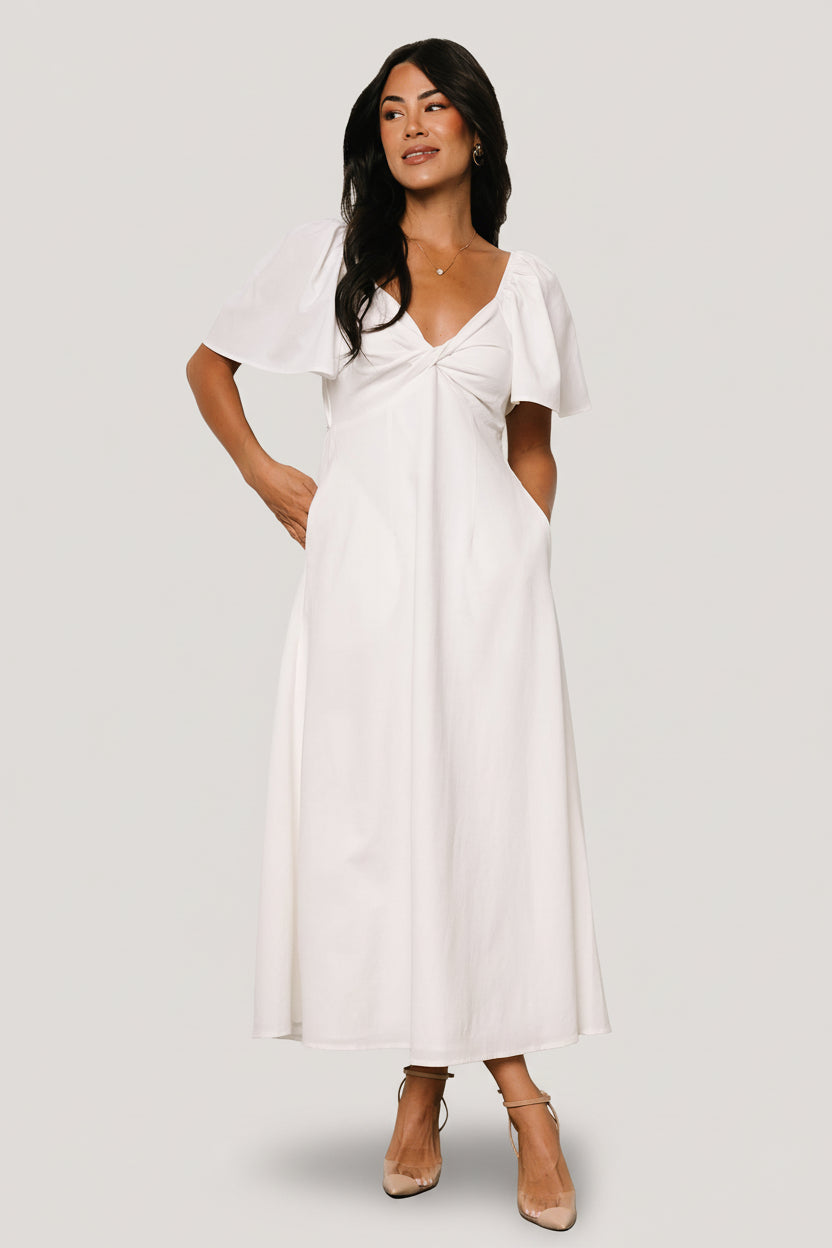 Indie Back Tie Dress | Baltic Born Off White