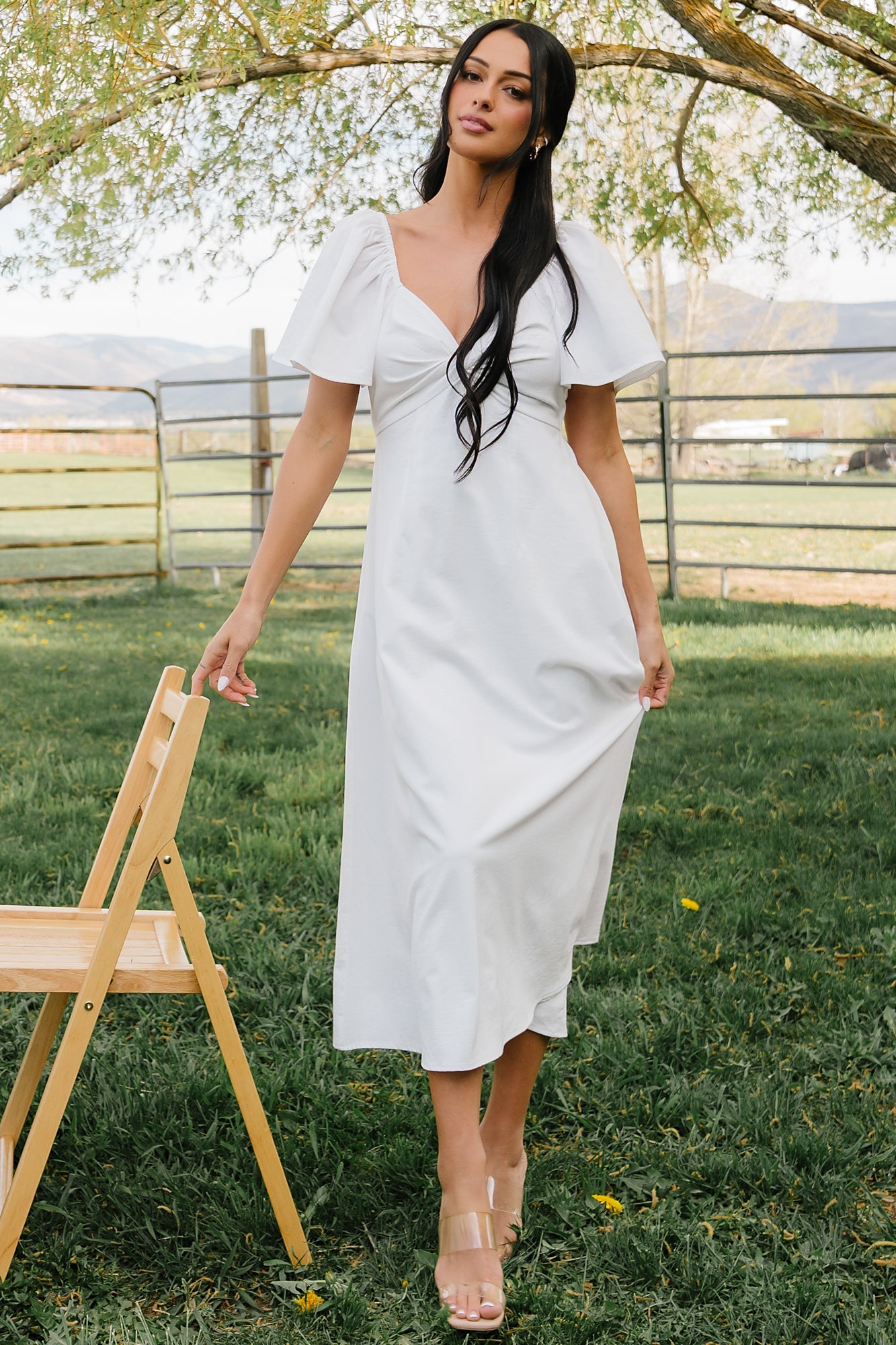 Indie Back Tie Dress | Baltic Born Off White