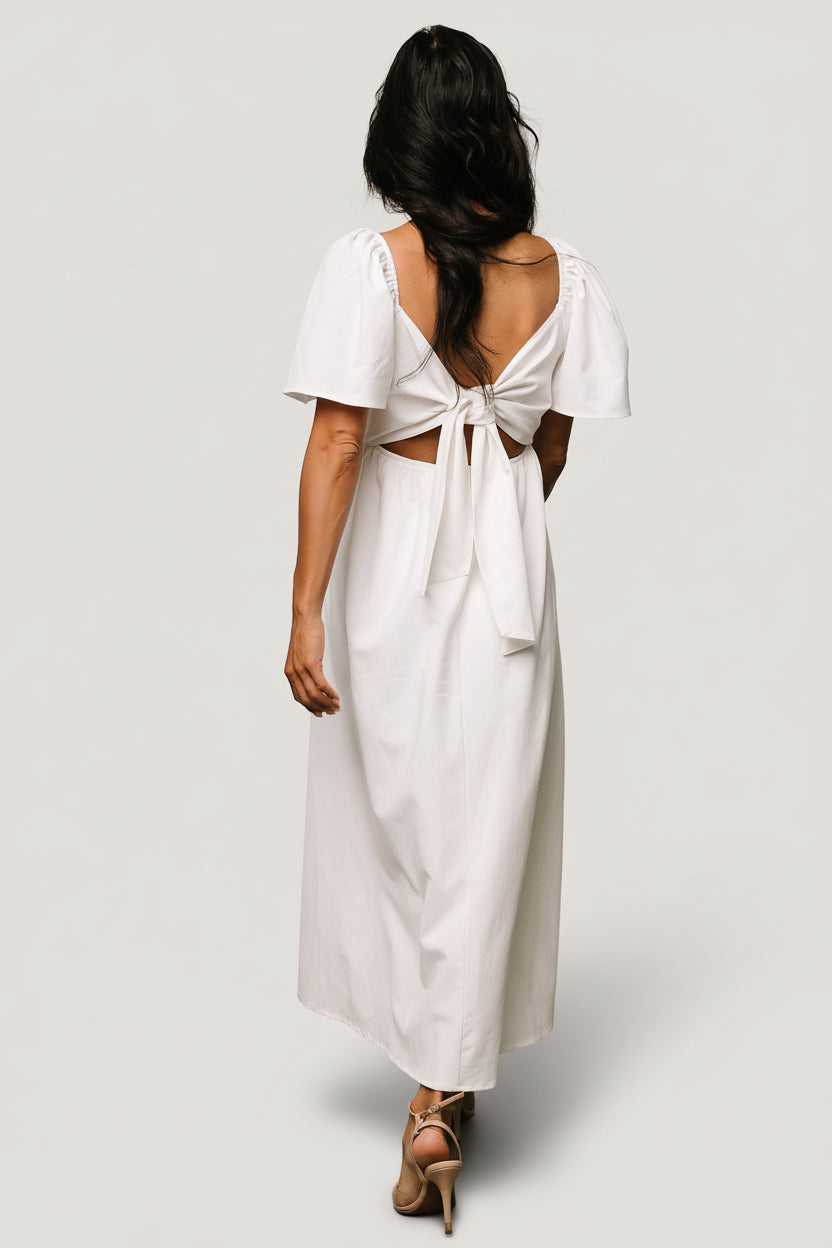 Indie Back Tie Dress | Baltic Born Off White