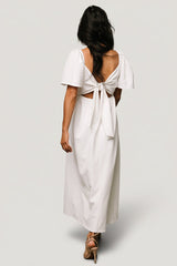 Indie Back Tie Dress | Baltic Born Off White
