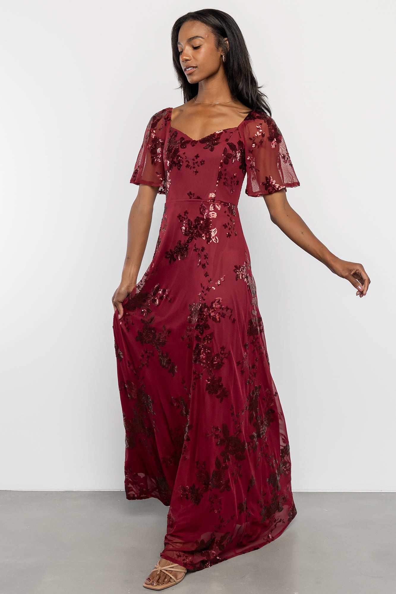 Karina Sequin Maxi Dress | Baltic Born Wine