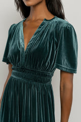Artemis Velvet Maxi Dress | Baltic Born Deep Lagoon