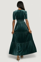 Artemis Velvet Maxi Dress | Baltic Born Deep Lagoon