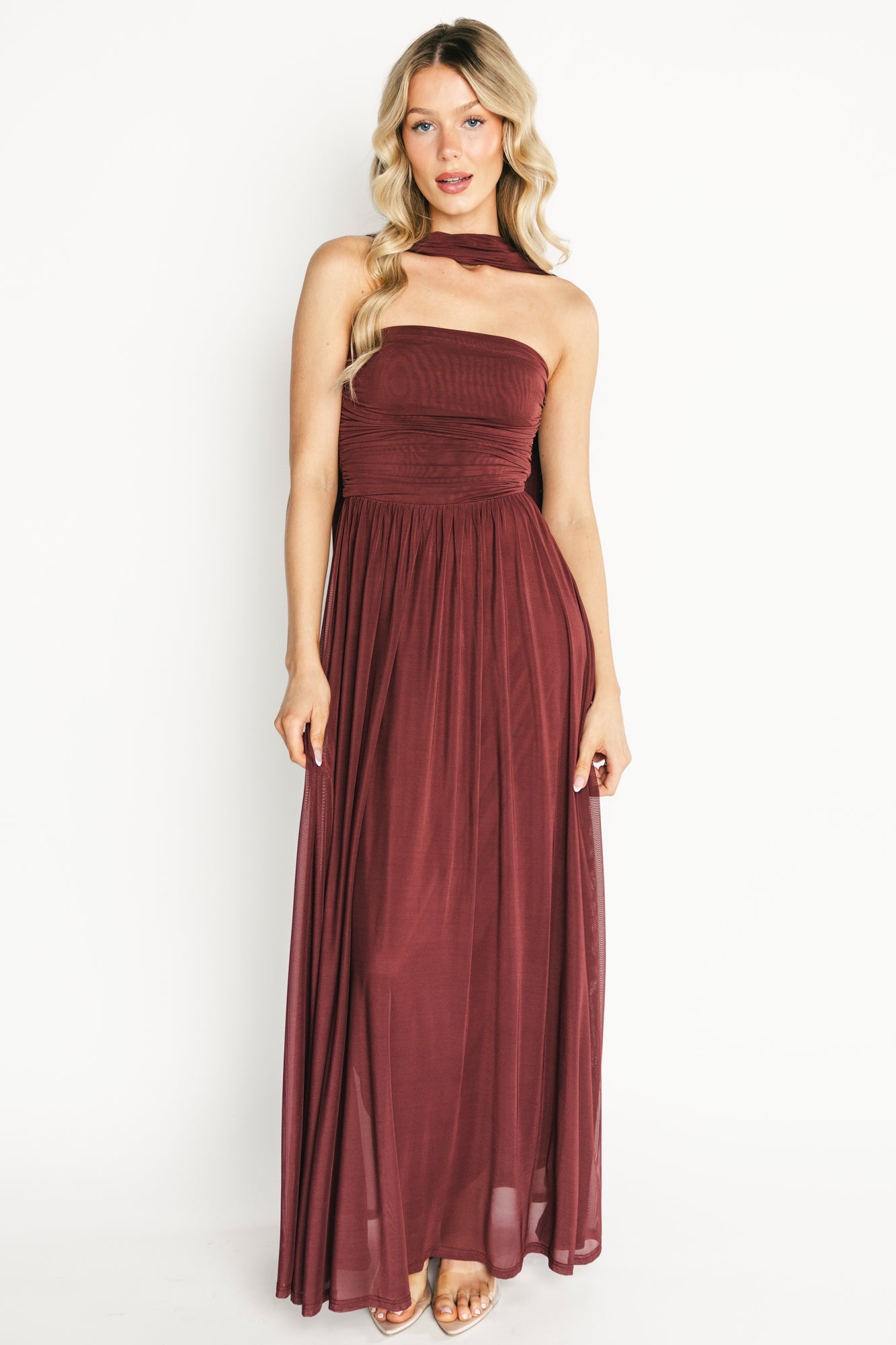 Elias Strapless Maxi Dress | Baltic Born Mahogany