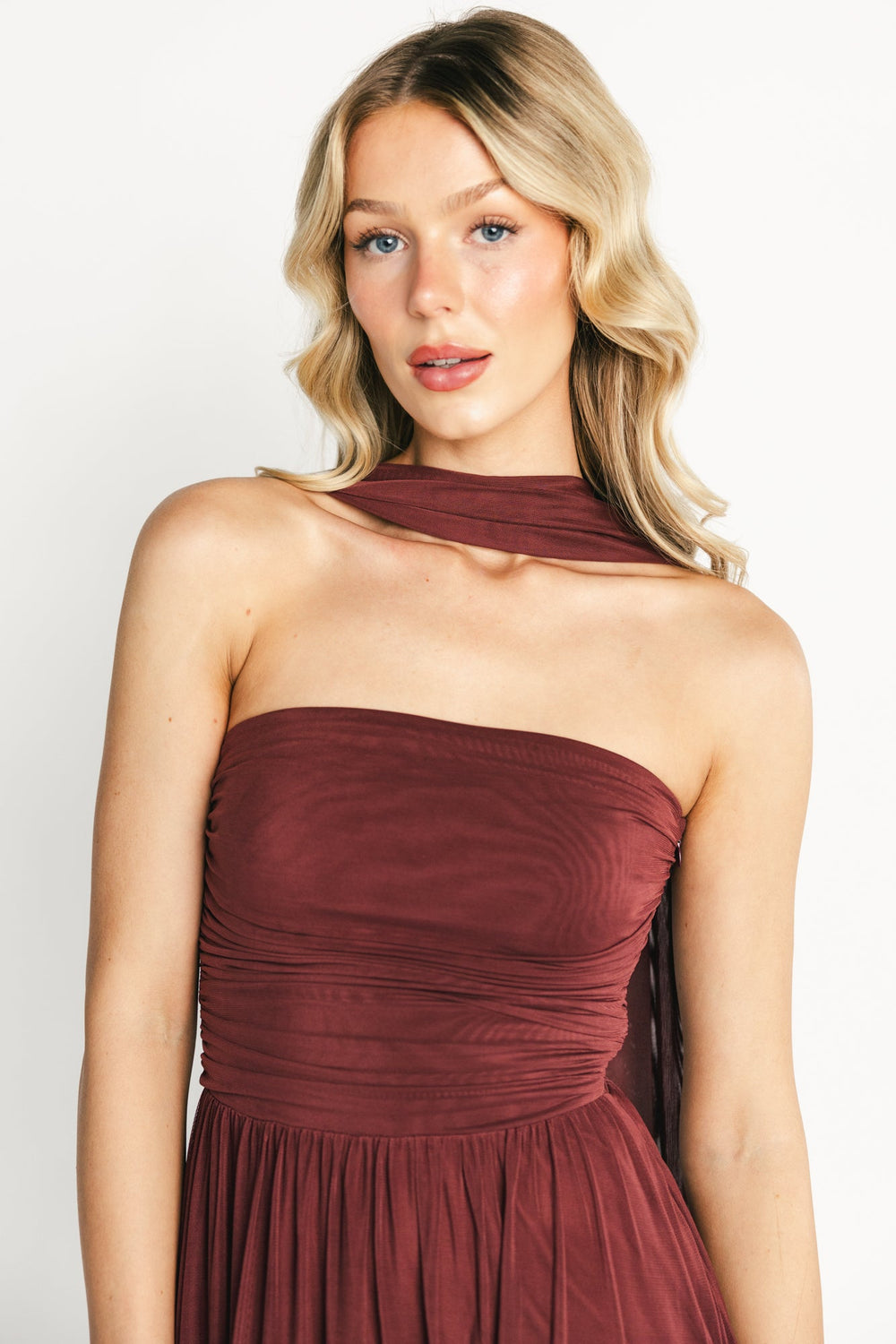 Elias Strapless Maxi Dress | Baltic Born Mahogany