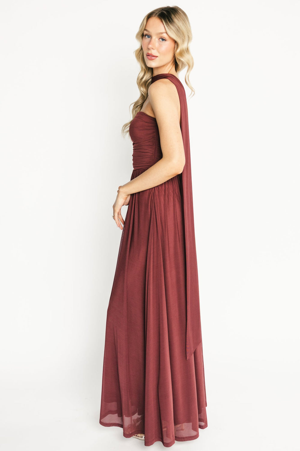 Elias Strapless Maxi Dress | Baltic Born Mahogany