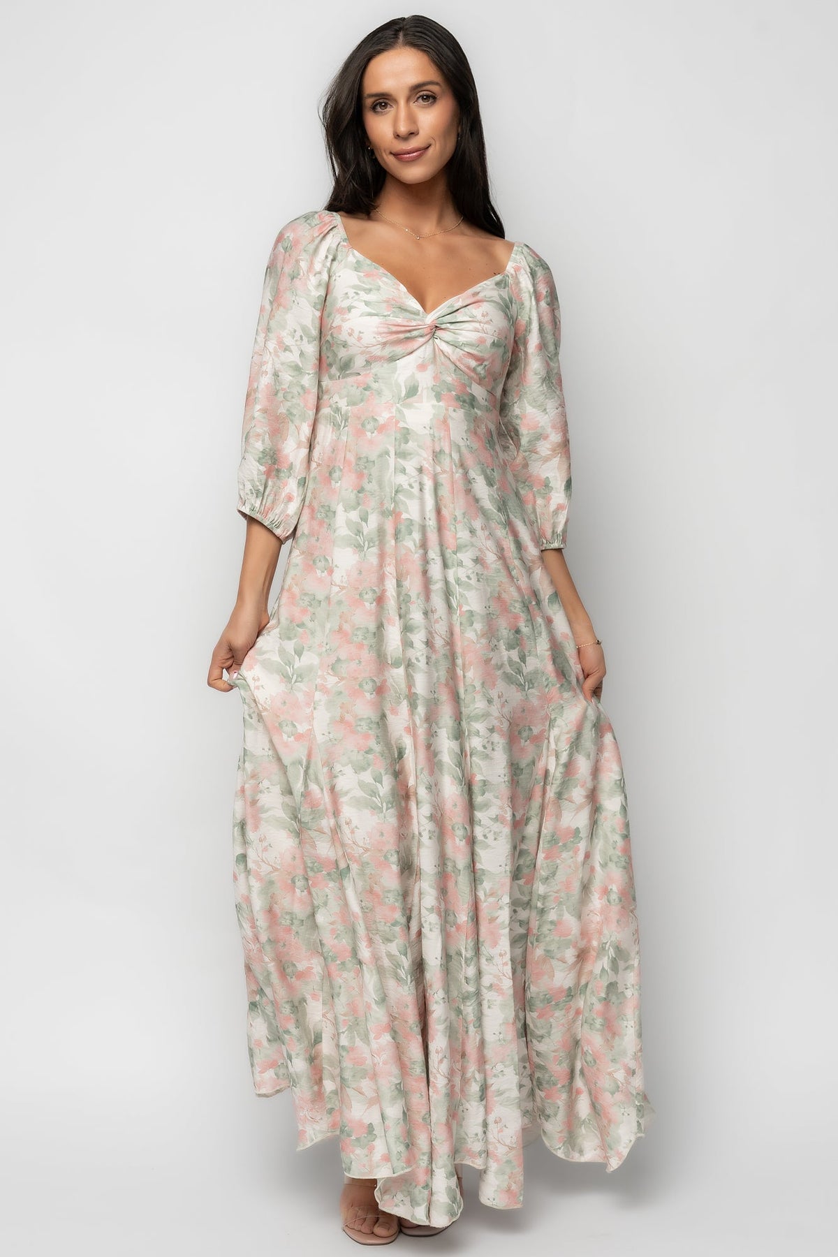 Esther Maxi Dress | Baltic Born Sage + Blush Floral
