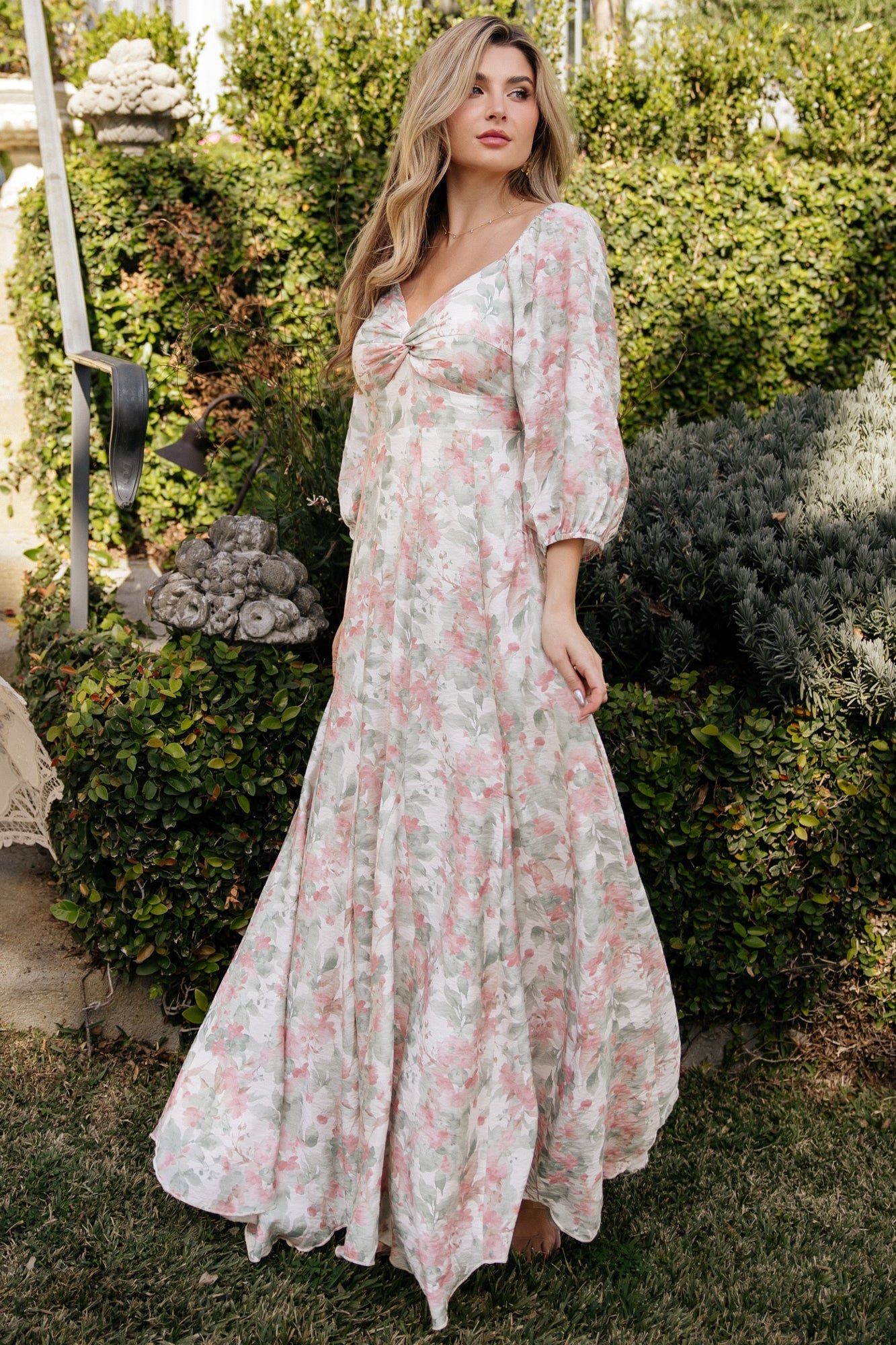 Esther Maxi Dress | Baltic Born Sage + Blush Floral
