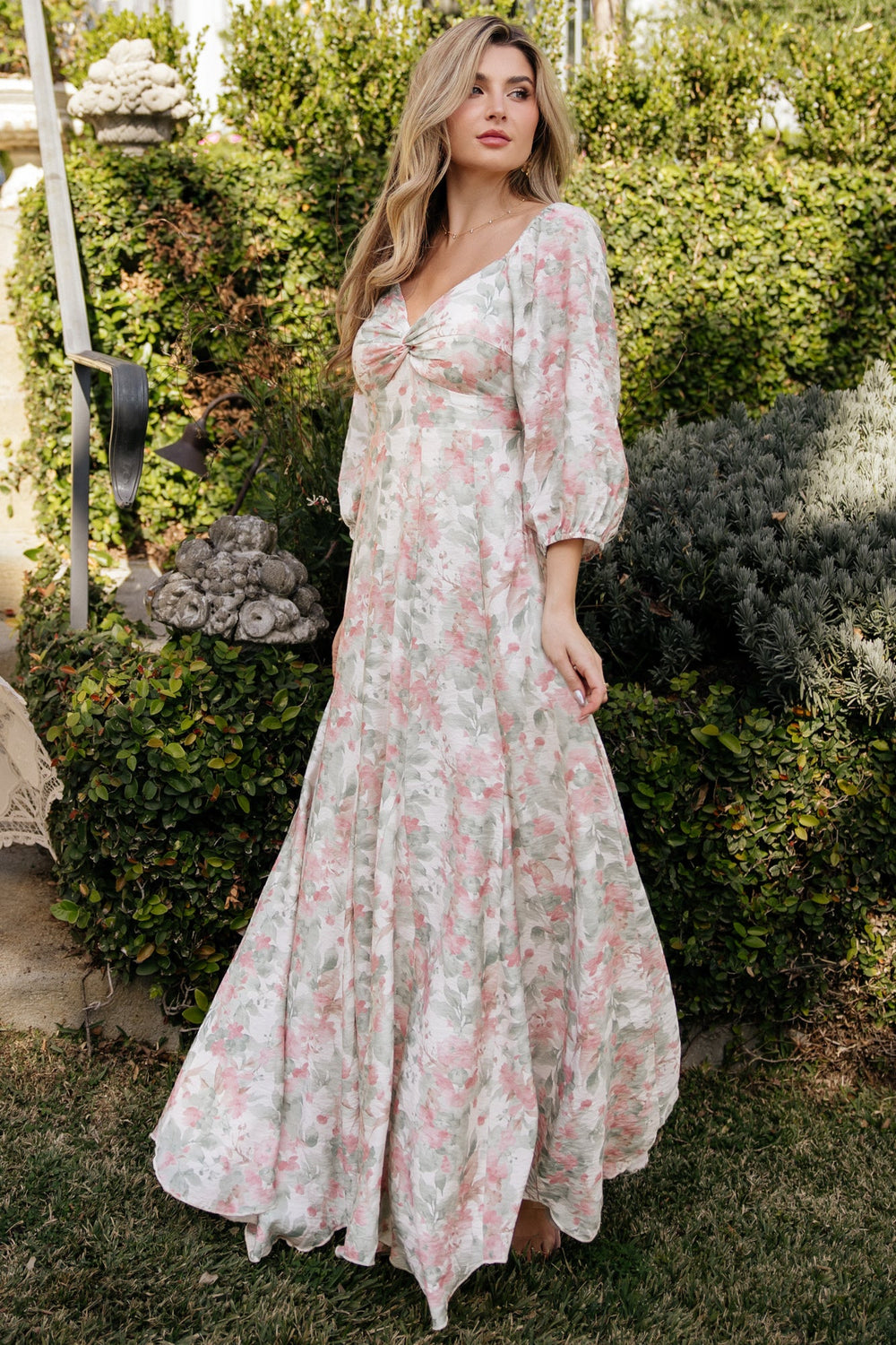 Esther Maxi Dress | Baltic Born Sage + Blush Floral