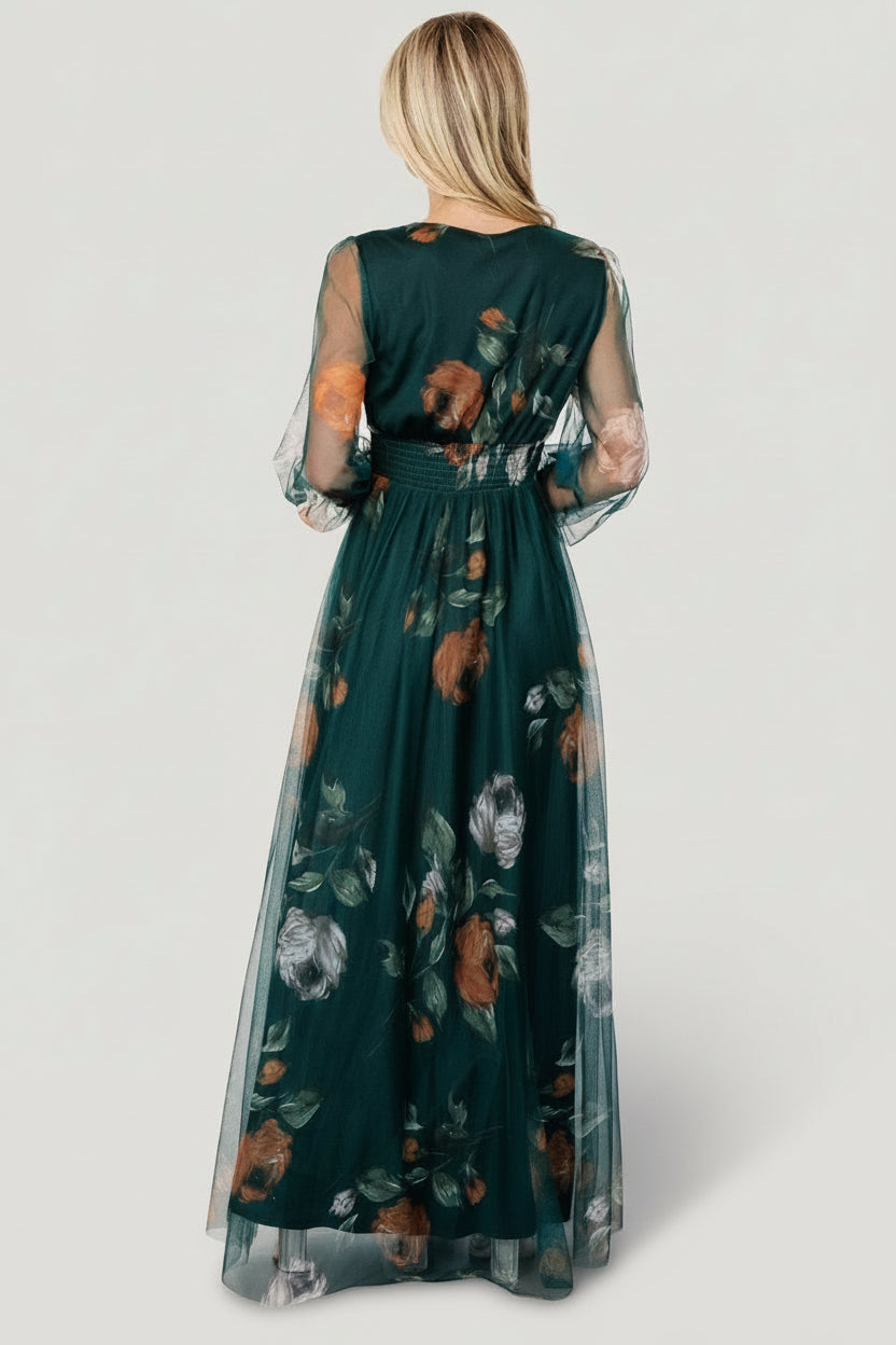 Layla Tulle Maxi Dress | Baltic Born Deep Topaz Floral