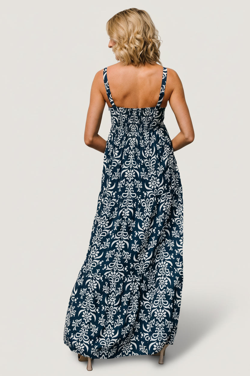 Oceanside Maxi Dress | Baltic Born Navy Print