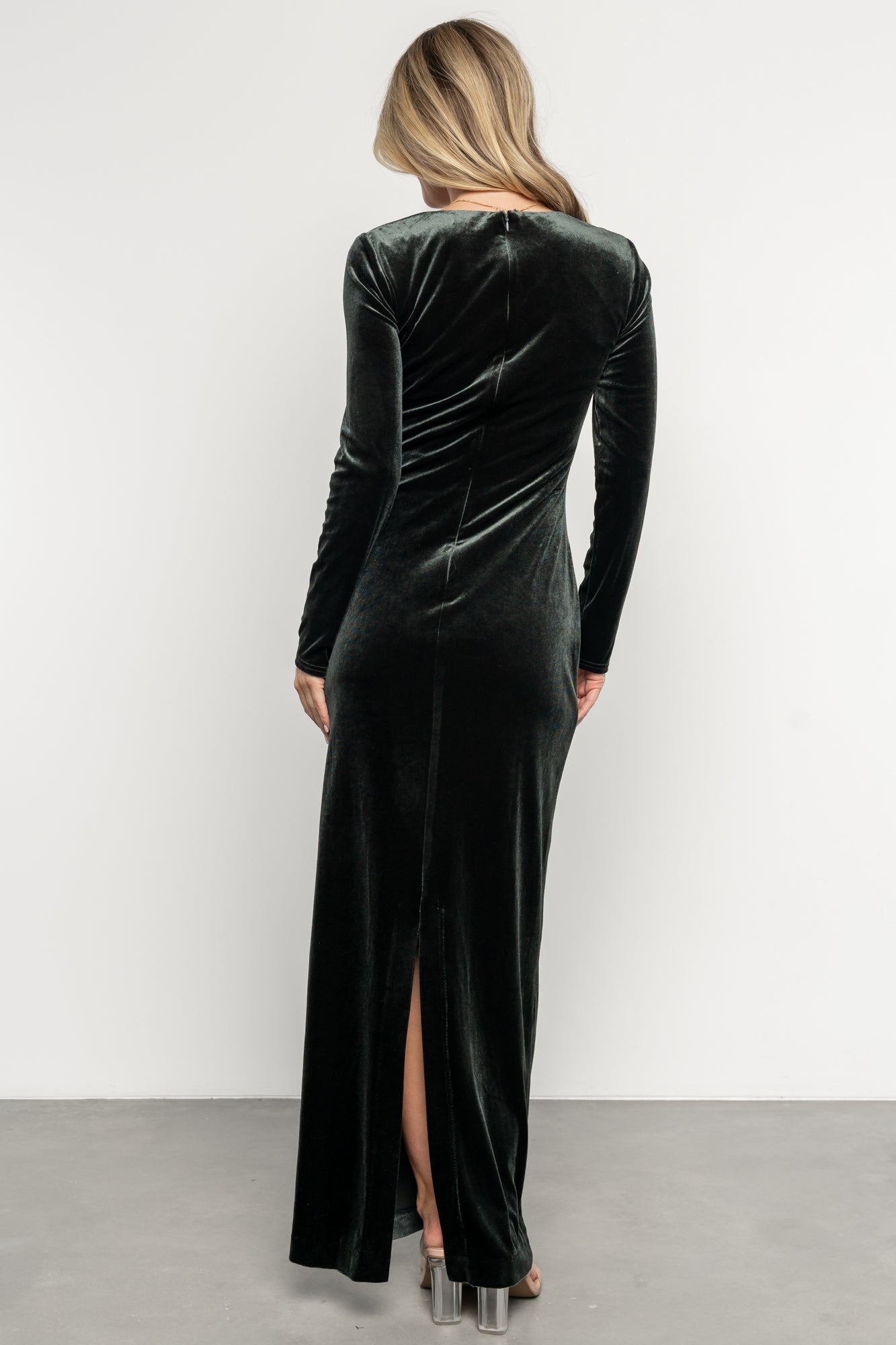Kourtney Velvet Maxi Dress | Baltic Born Dark Green