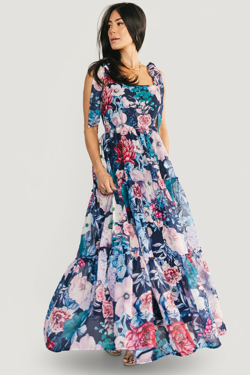Anita Maxi Dress | Baltic Born Dark Blue Multi Floral