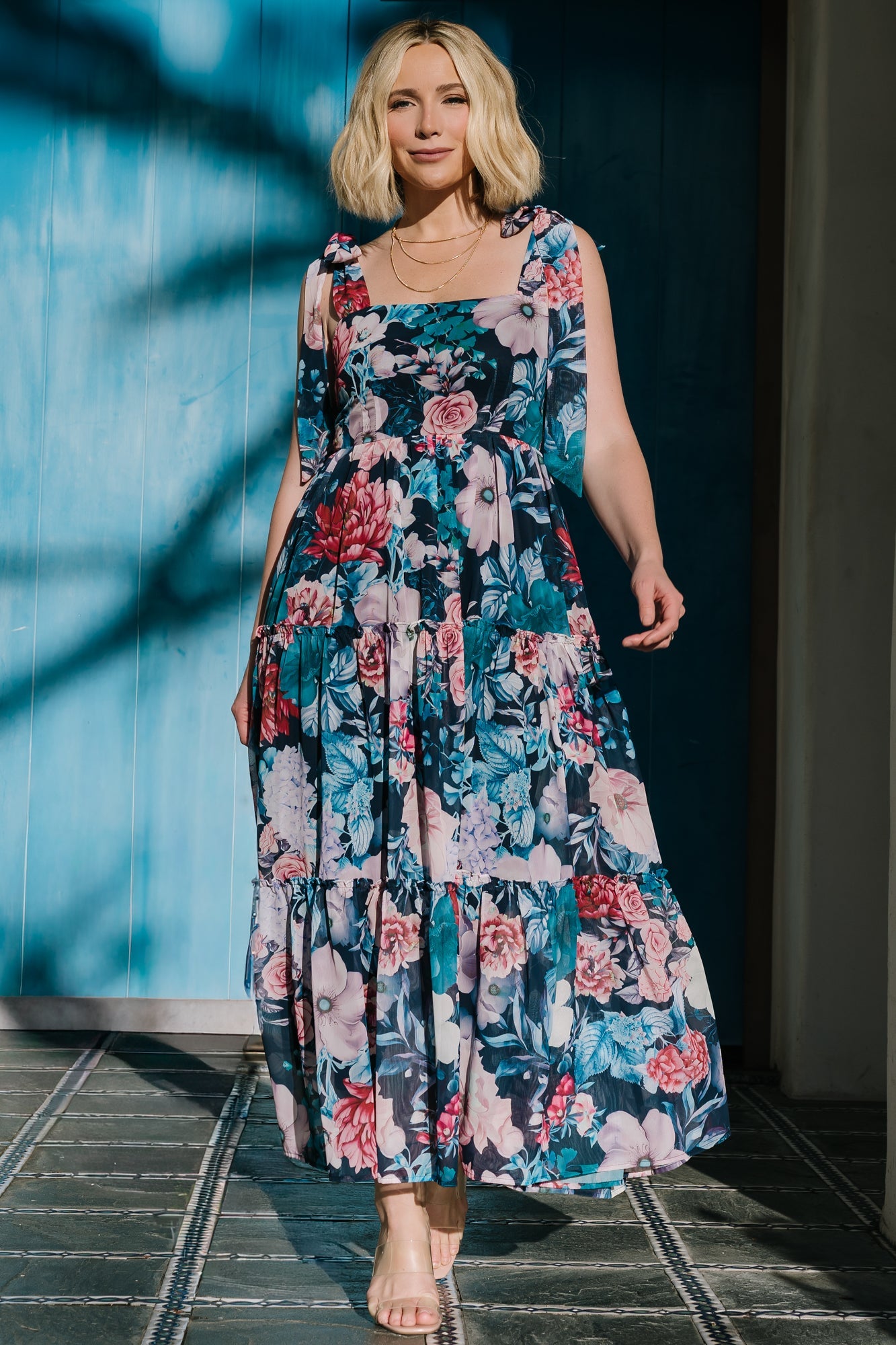 Anita Maxi Dress | Baltic Born Dark Blue Multi Floral