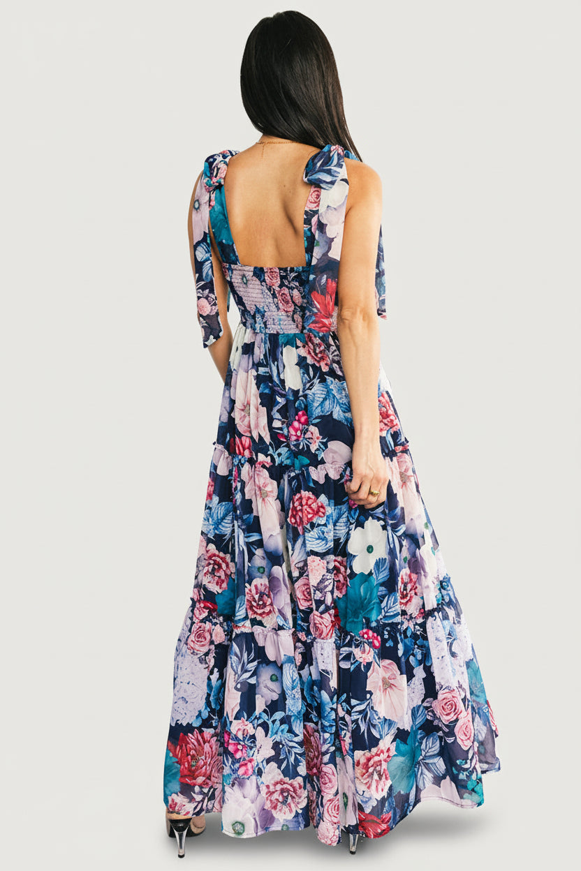 Anita Maxi Dress | Baltic Born Dark Blue Multi Floral
