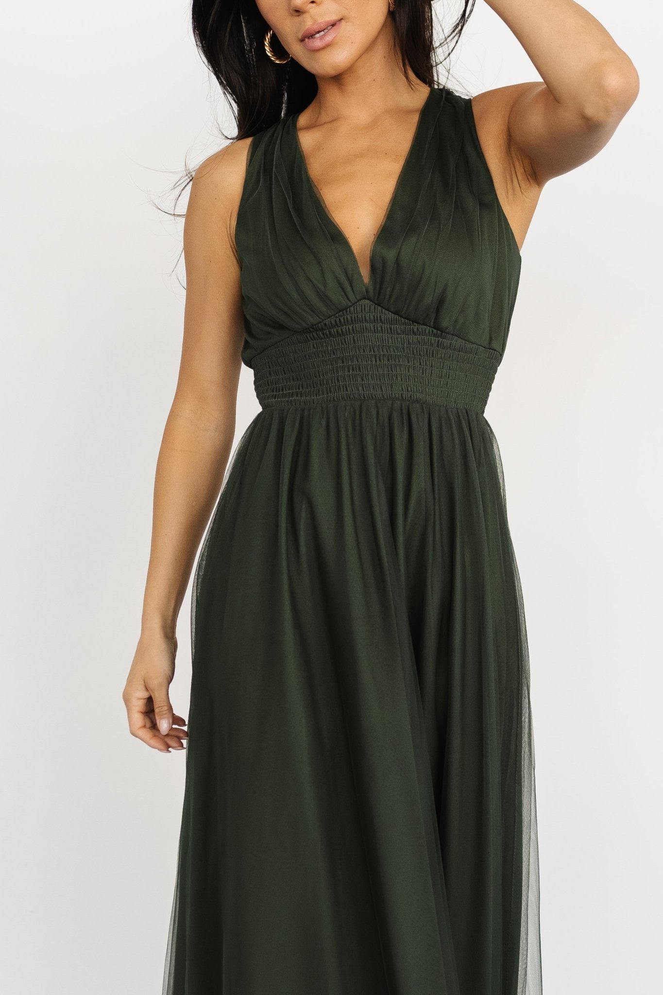 Kamila Tulle Maxi Dress | Baltic Born Juniper Green