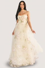 Carlotta Tulle Gown | Baltic Born Light Yellow Floral