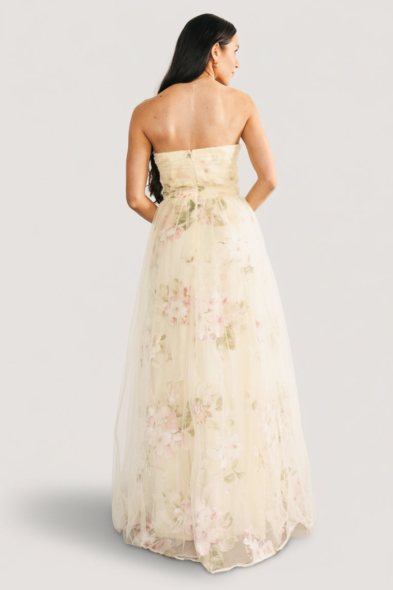 Carlotta Tulle Gown | Baltic Born Light Yellow Floral