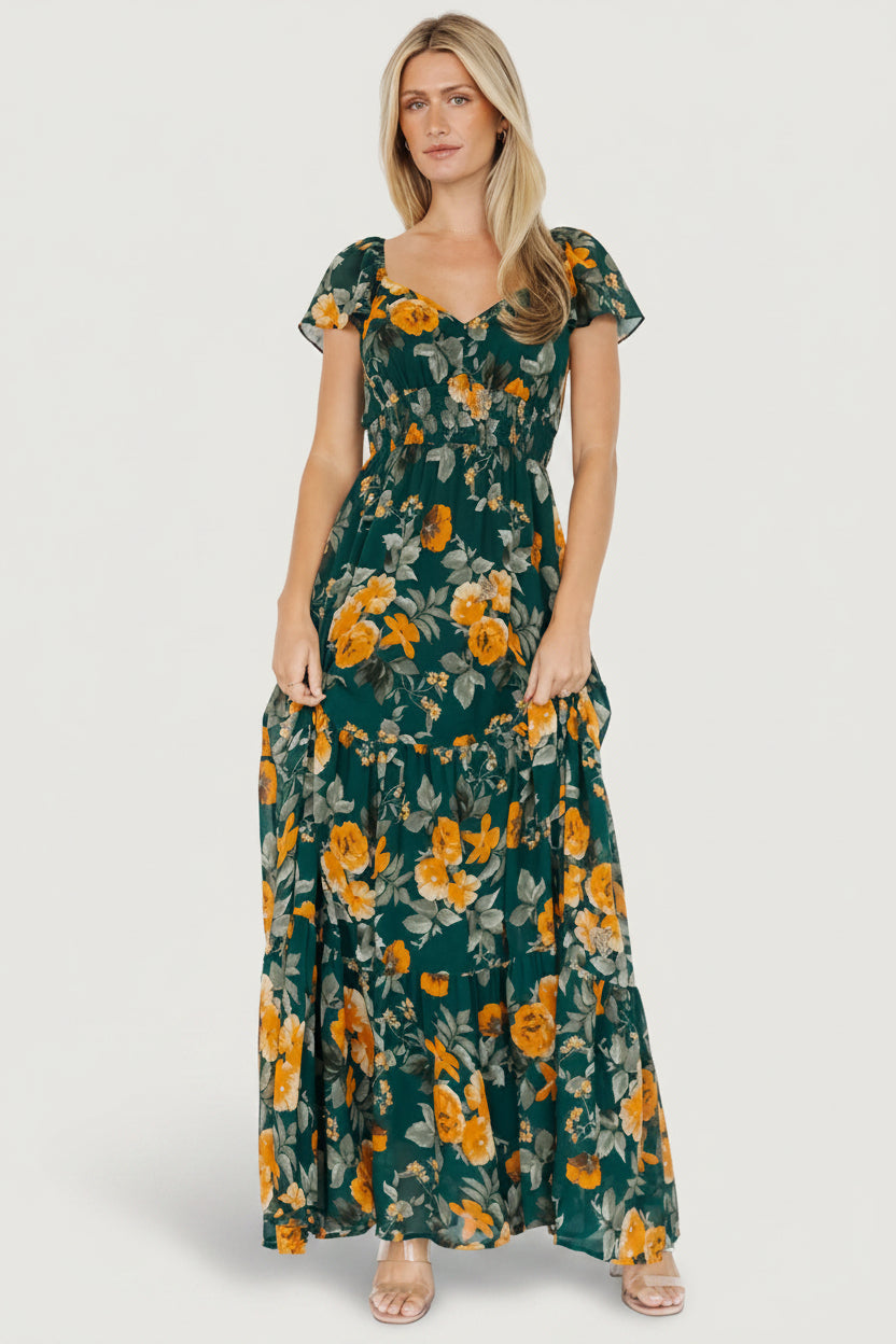 Genevive Maxi Dress | Baltic Born Deep Topaz Floral