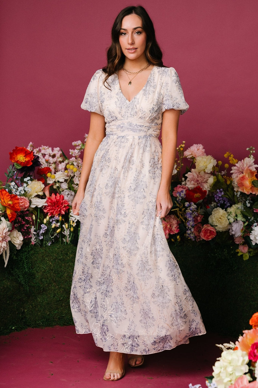 Ardley Maxi Dress | Baltic Born Cream + Blue