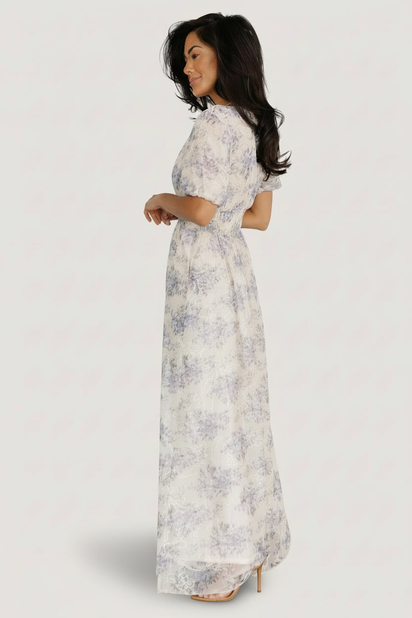 Ardley Maxi Dress | Baltic Born Cream + Blue