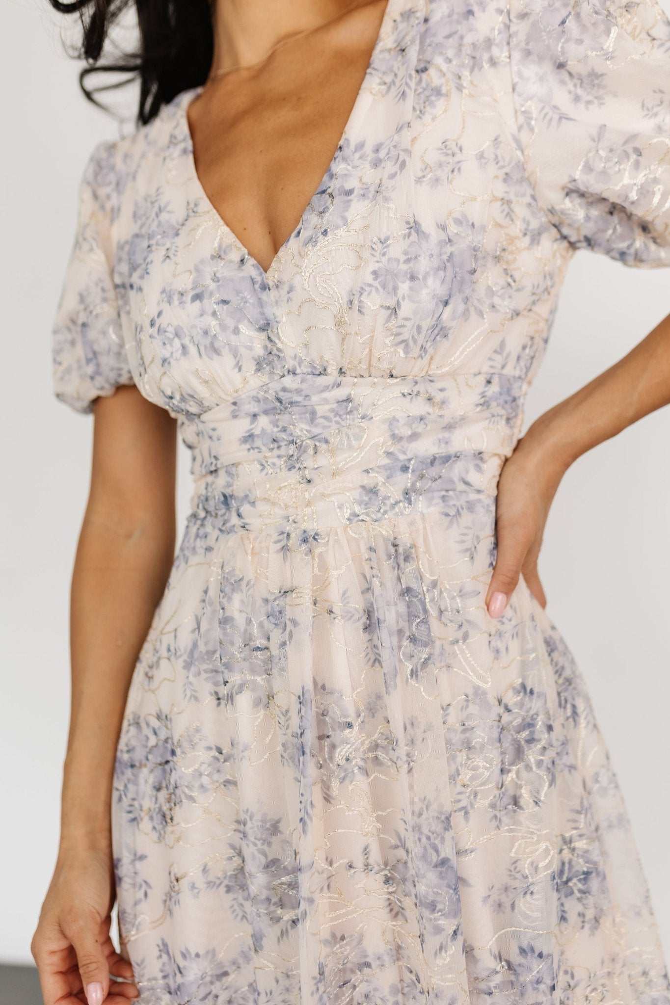 Ardley Maxi Dress | Baltic Born Cream + Blue
