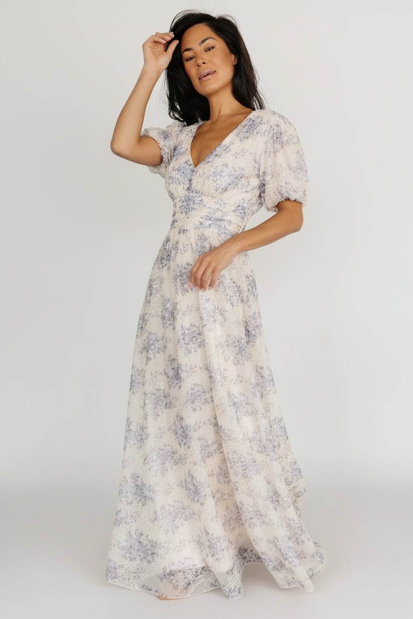 Ardley Maxi Dress | Baltic Born Cream + Blue