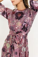 Destiny Sequin Maxi Dress | Baltic Born Lilac Floral
