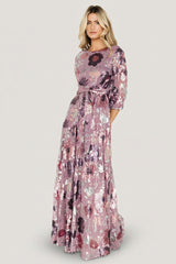 Destiny Sequin Maxi Dress | Baltic Born Lilac Floral