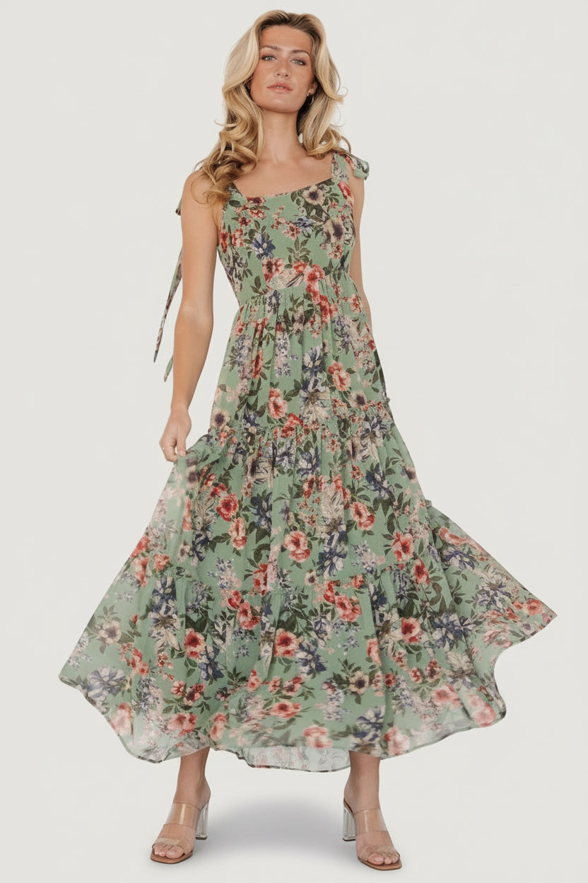 Anita Maxi Dress | Baltic Born Green Multi Floral