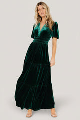 Artemis Velvet Maxi Dress | Baltic Born Emerald