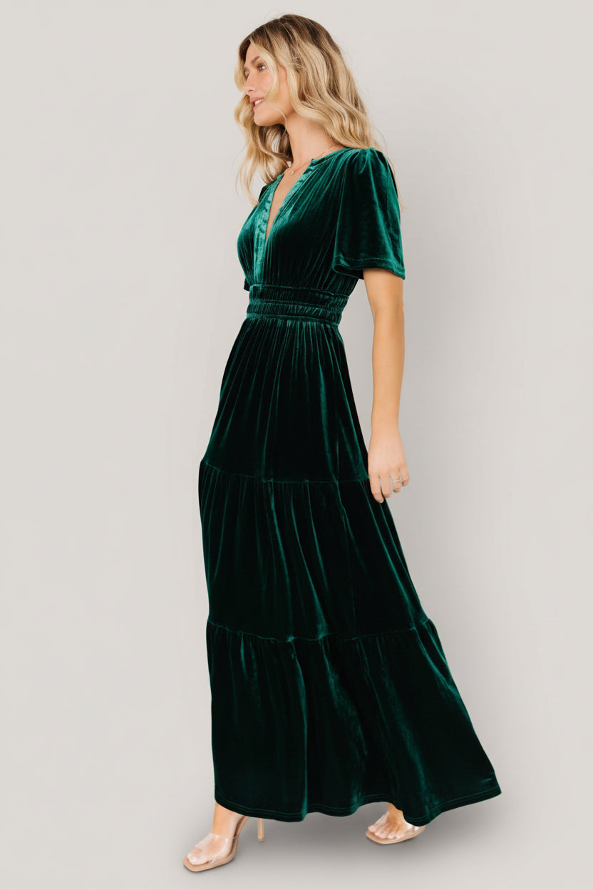 Artemis Velvet Maxi Dress | Baltic Born Emerald
