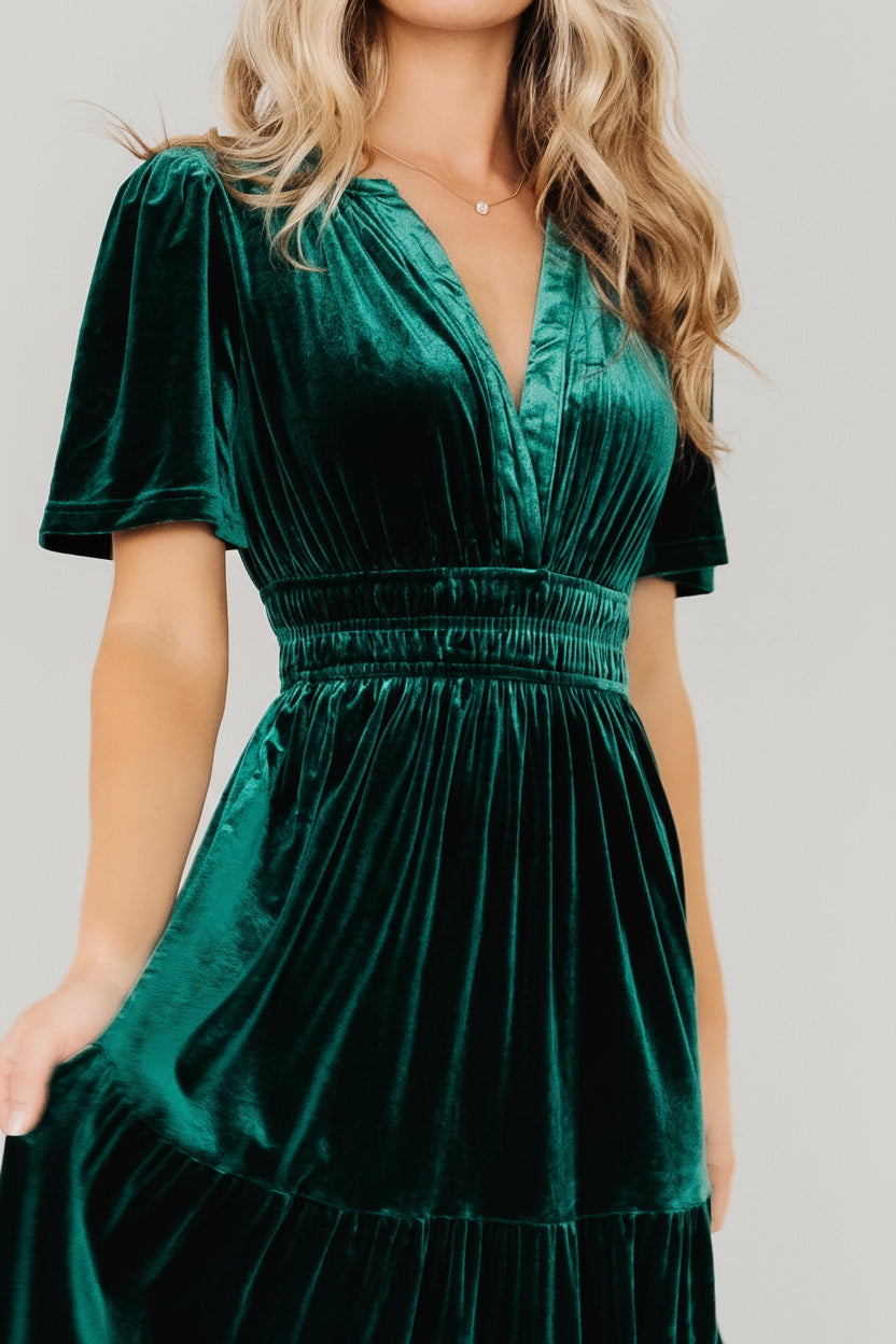 Artemis Velvet Maxi Dress | Baltic Born Emerald