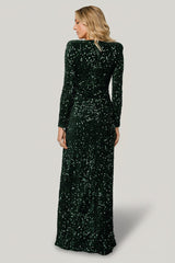 Madonna Sequin Maxi Dress | Baltic Born Emerald