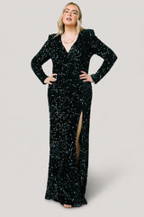 Madonna Sequin Maxi Dress | Baltic Born Emerald