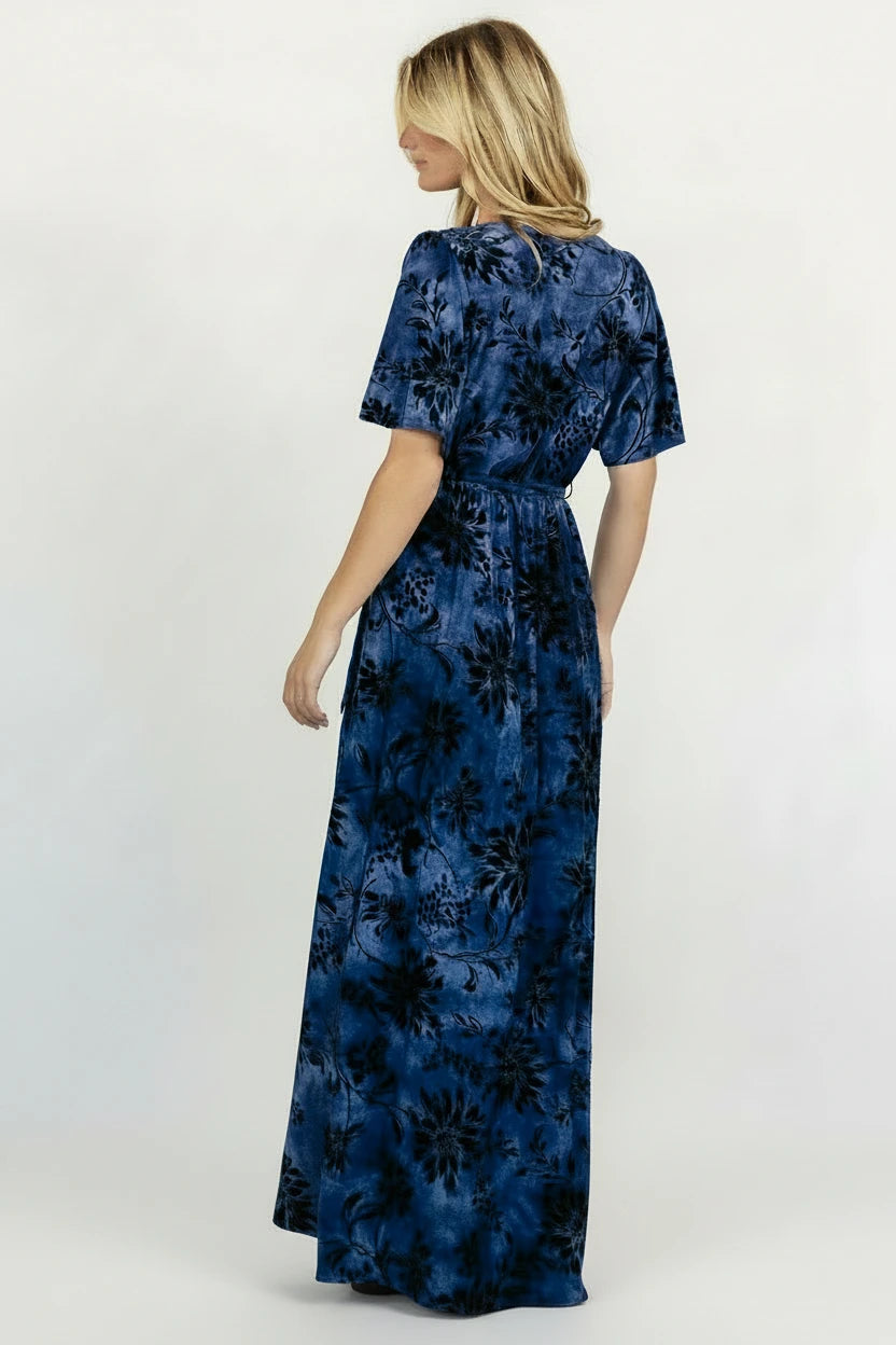Uma Velvet Maxi Dress | Baltic Born Navy
