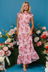 Kearny Ruffle Maxi Dress | Baltic Born Pink Floral