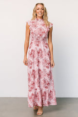 Kearny Ruffle Maxi Dress | Baltic Born Pink Floral