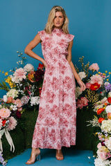 Kearny Ruffle Maxi Dress | Baltic Born Pink Floral