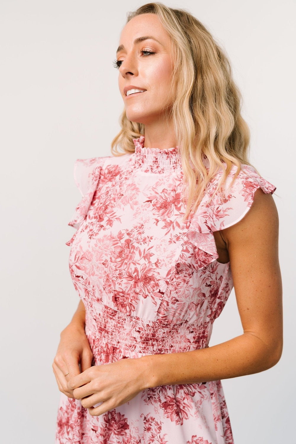 Kearny Ruffle Maxi Dress | Baltic Born Pink Floral