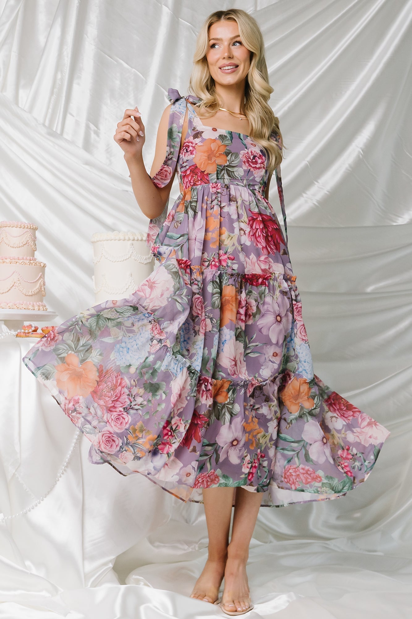 Anita Maxi Dress | Baltic Born Lavender Multi Print