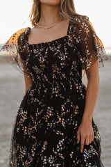Cassandra Tulle Maxi Dress | Baltic Born Metallic Black