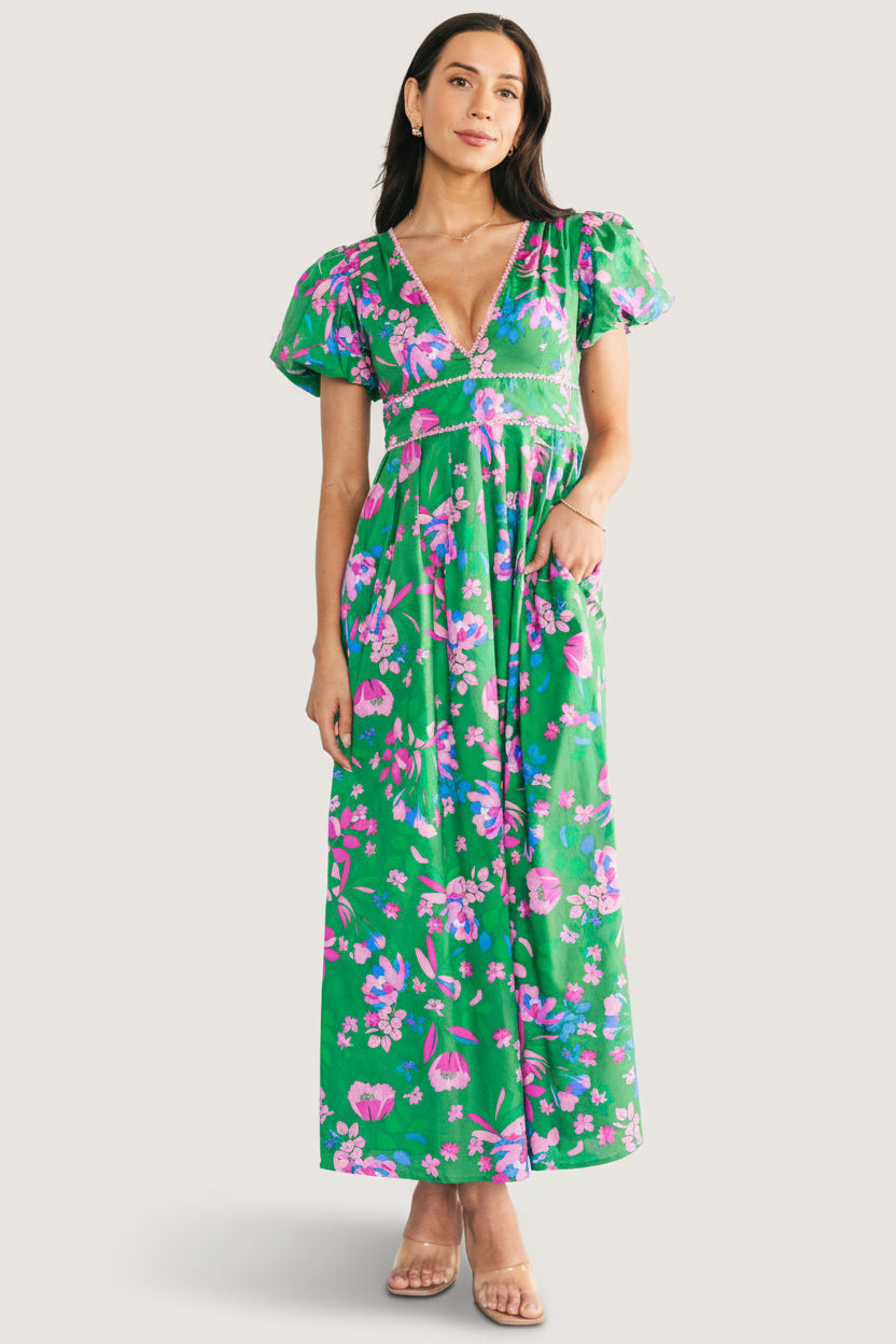 Anya Maxi Dress | Baltic Born Green Multi Print