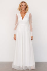 Layla Tulle Maxi Dress | Baltic Born White