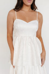 Violetta Embossed Tiered Dress | Baltic Born Off White